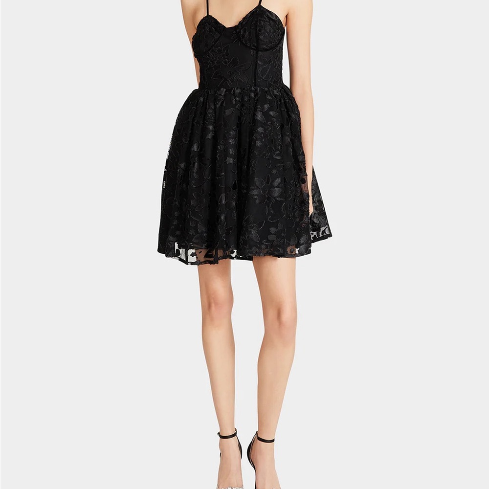 Betsey Johnson Black Floral Mini Dress